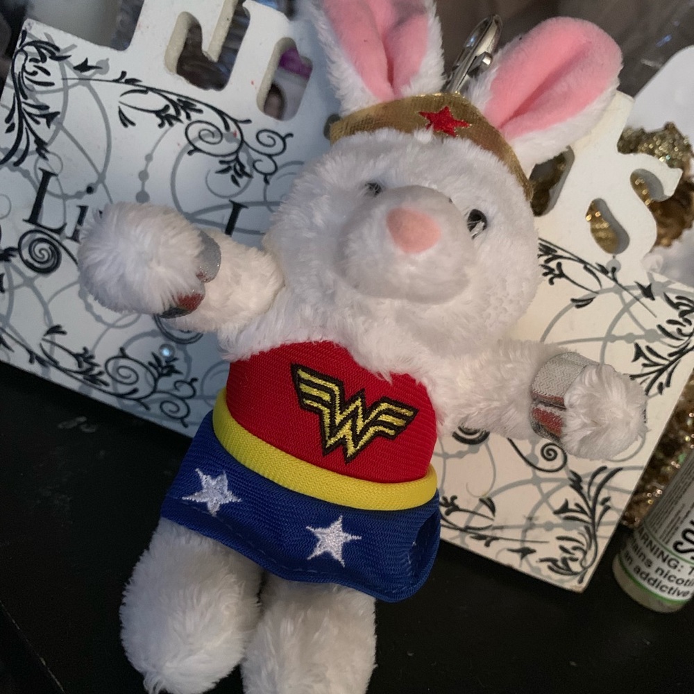 Wonder Woman bunny keychain